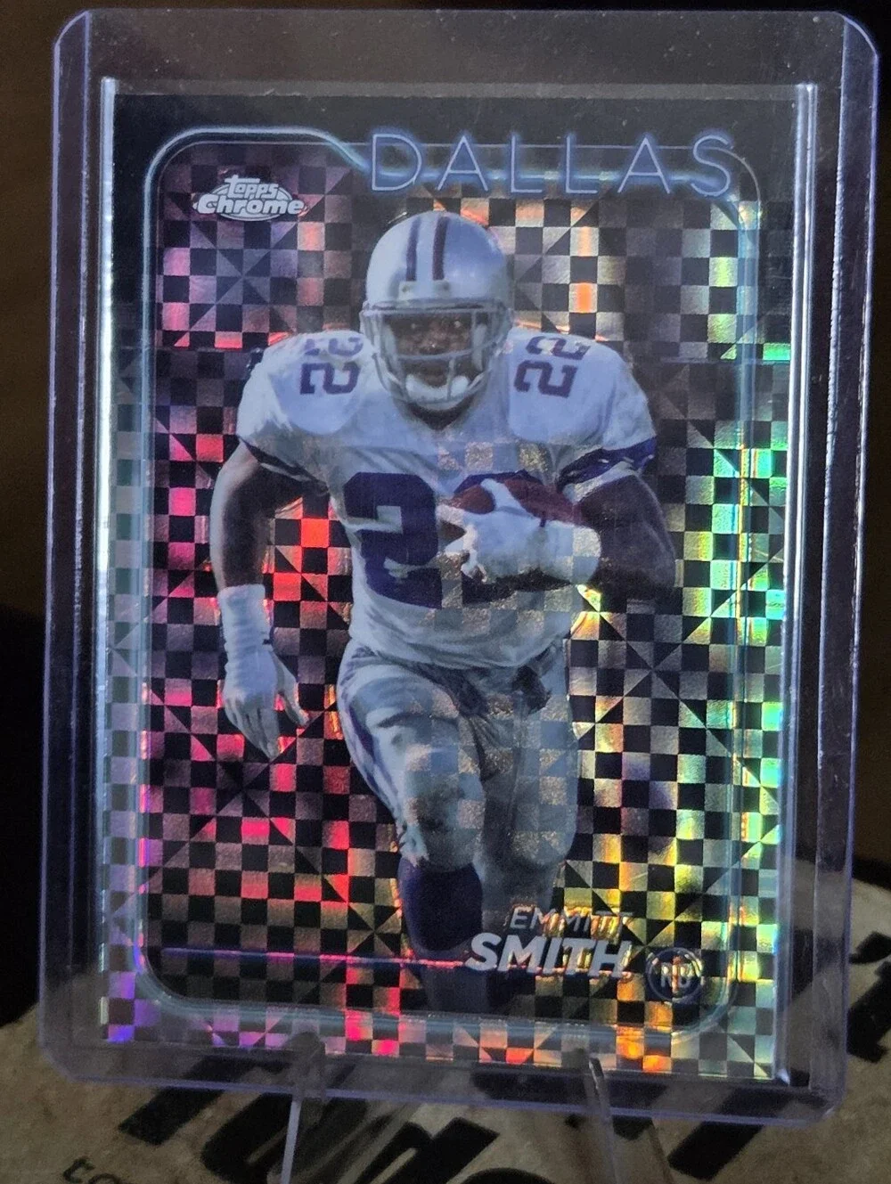 Topps Chrome Holographic Dallas Football Card - Multi-Color Shine